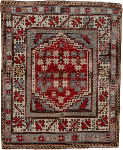 Vintage Oushak Area Rug (4' x 5')